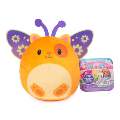 Gabby’s Dollhouse Fairylandia Official Hamster Kitties Plush Toys, Cat Stuffed Animal, Sensory Toys for Ages 3 & Up, Brown/Orange