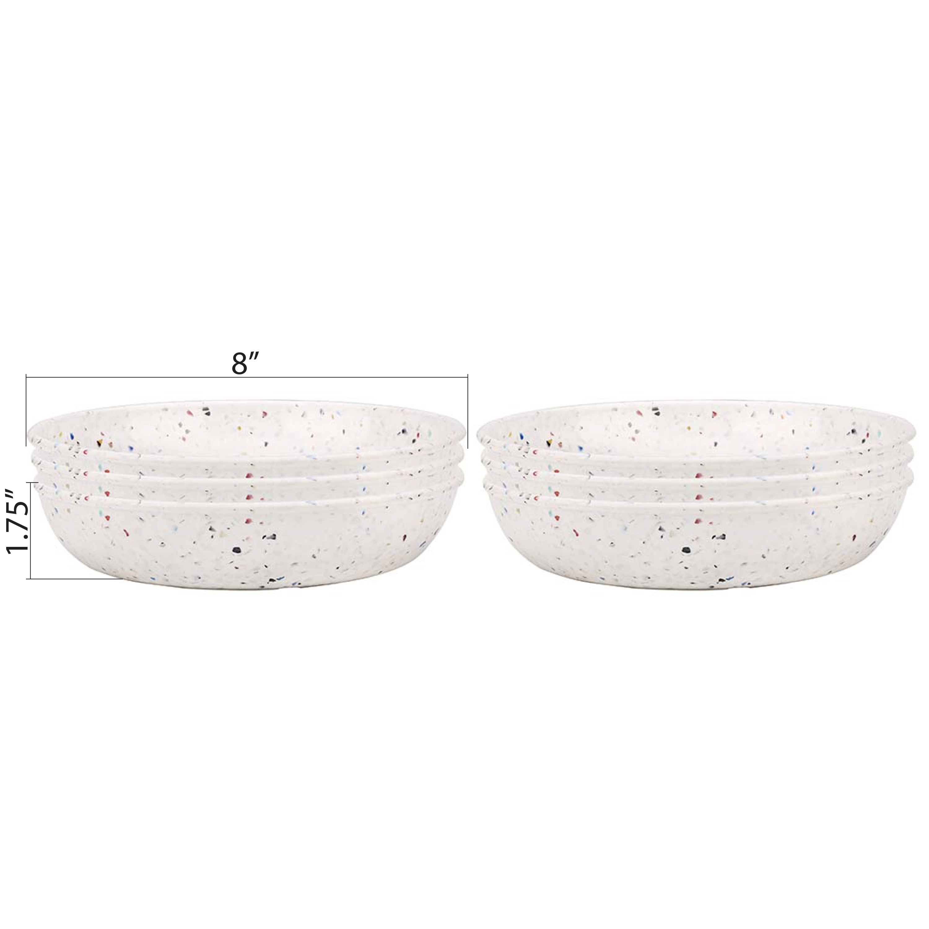 Confetti 35 ounce Pasta Bowl, Eggshell White, 6-piece set
