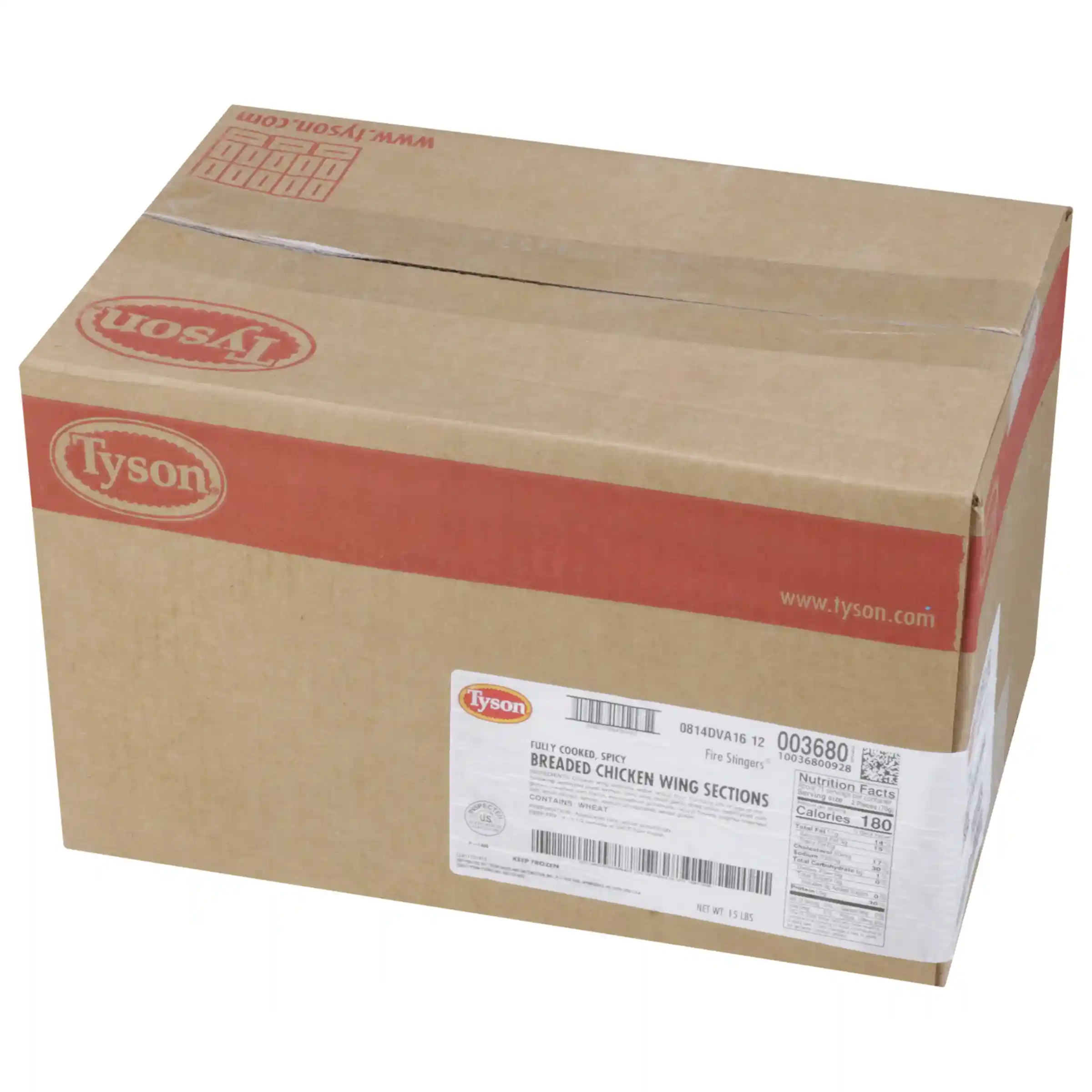 Tyson® Fire Stingers® Fully Cooked Breaded Bone-In Chicken Wing Sections, Medium_image_5