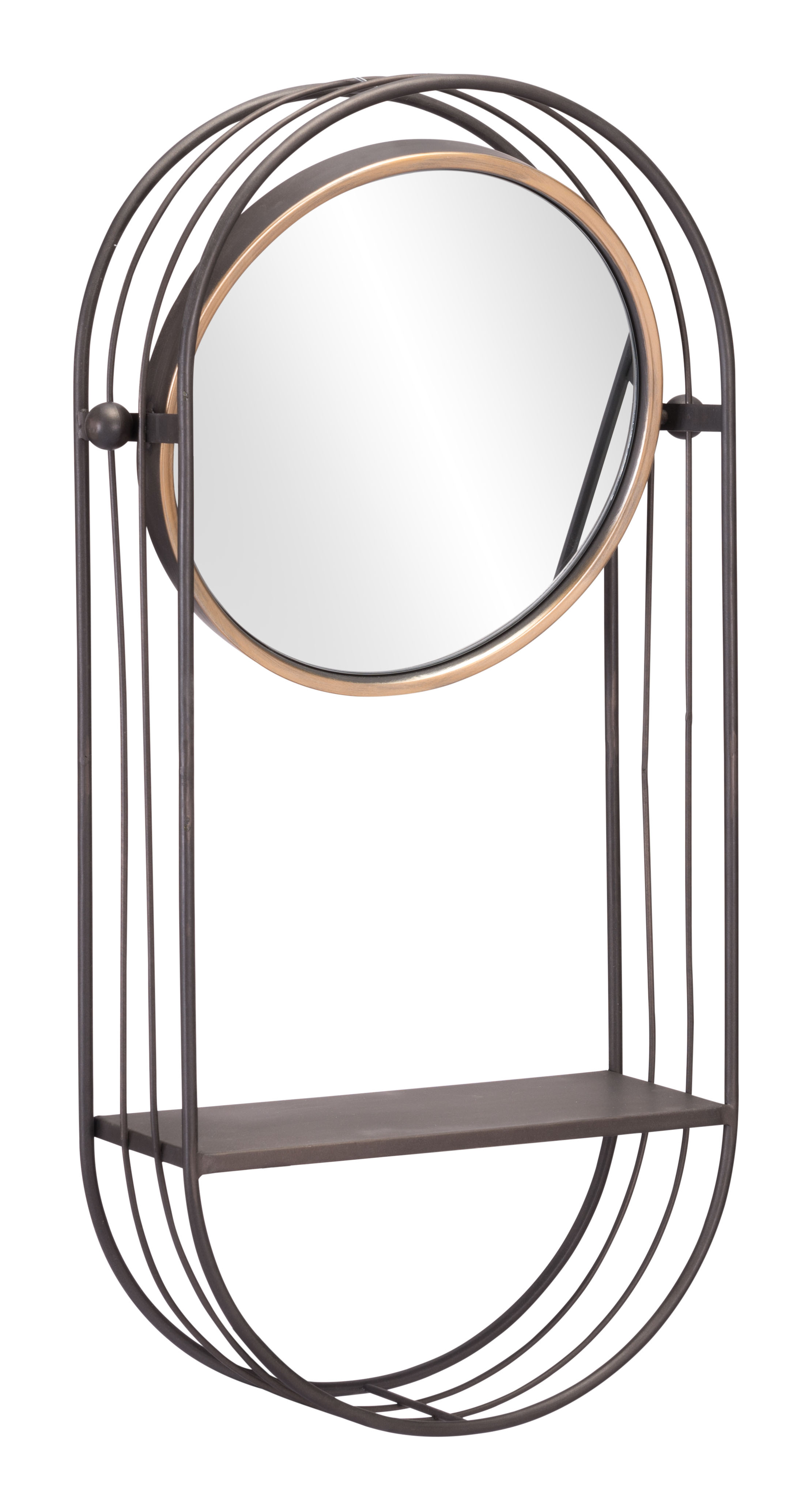 Saroni Mirror Shelf Antique Gray product image