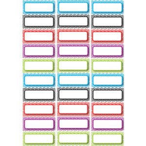 Die-Cut Magnetic Foam Color Chevron Labels/Nameplates, Pack of 30