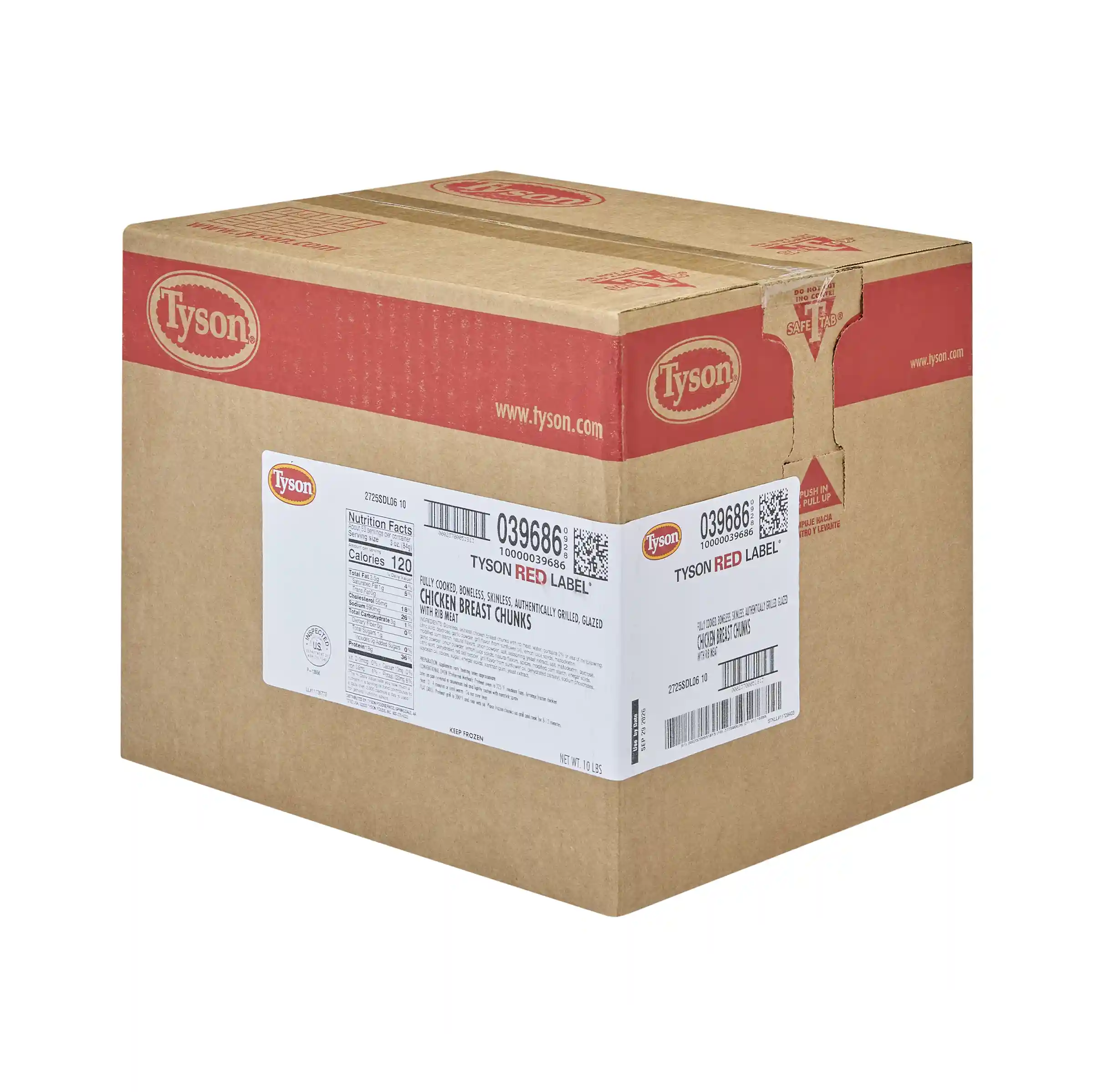 Tyson Red Label® Fully Cooked Unbreaded Authentically Grilled Chicken Breast Chunks_image_5