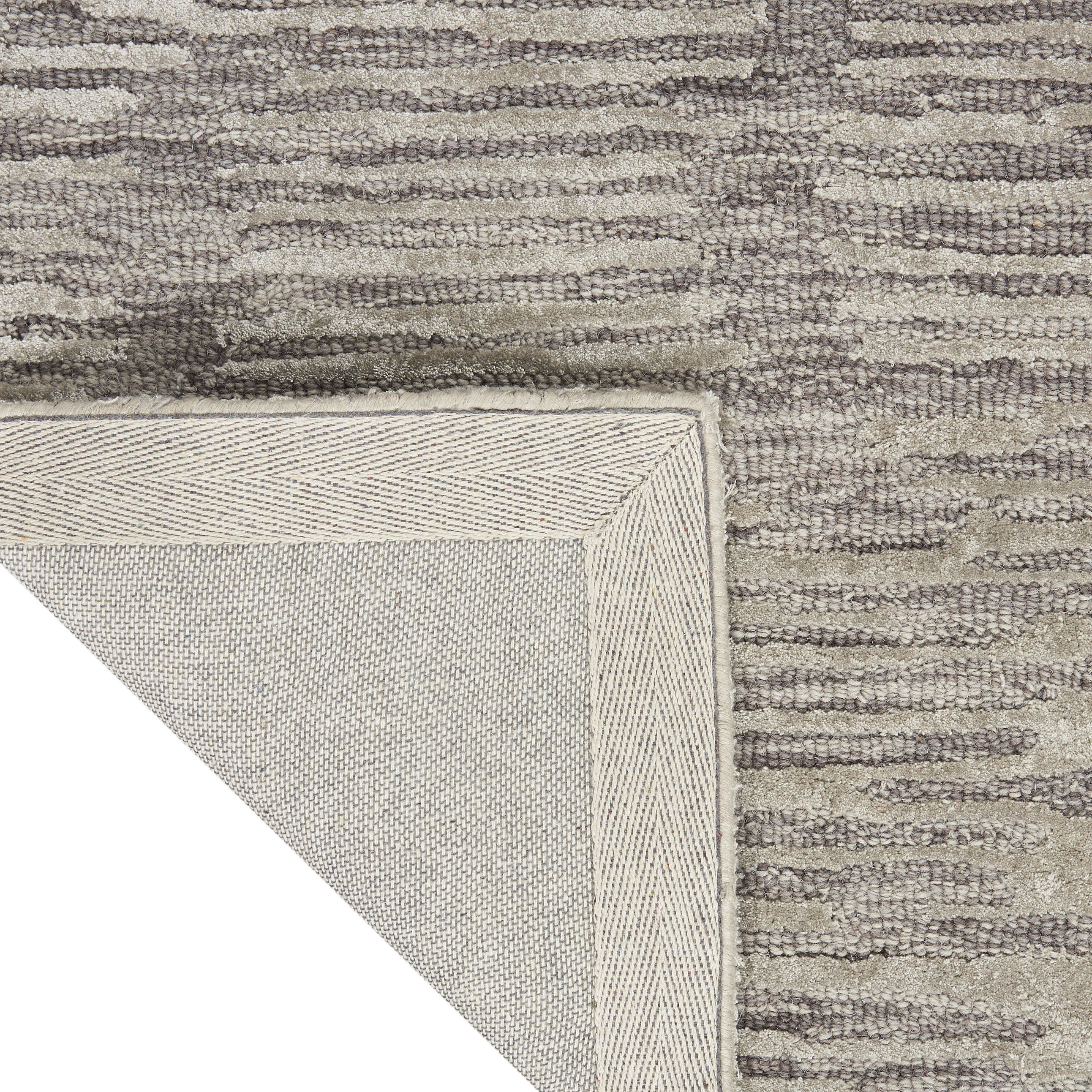 Calvin Klein CK010 Linear 5'3" x 7'3" Grey Modern Indoor Rug