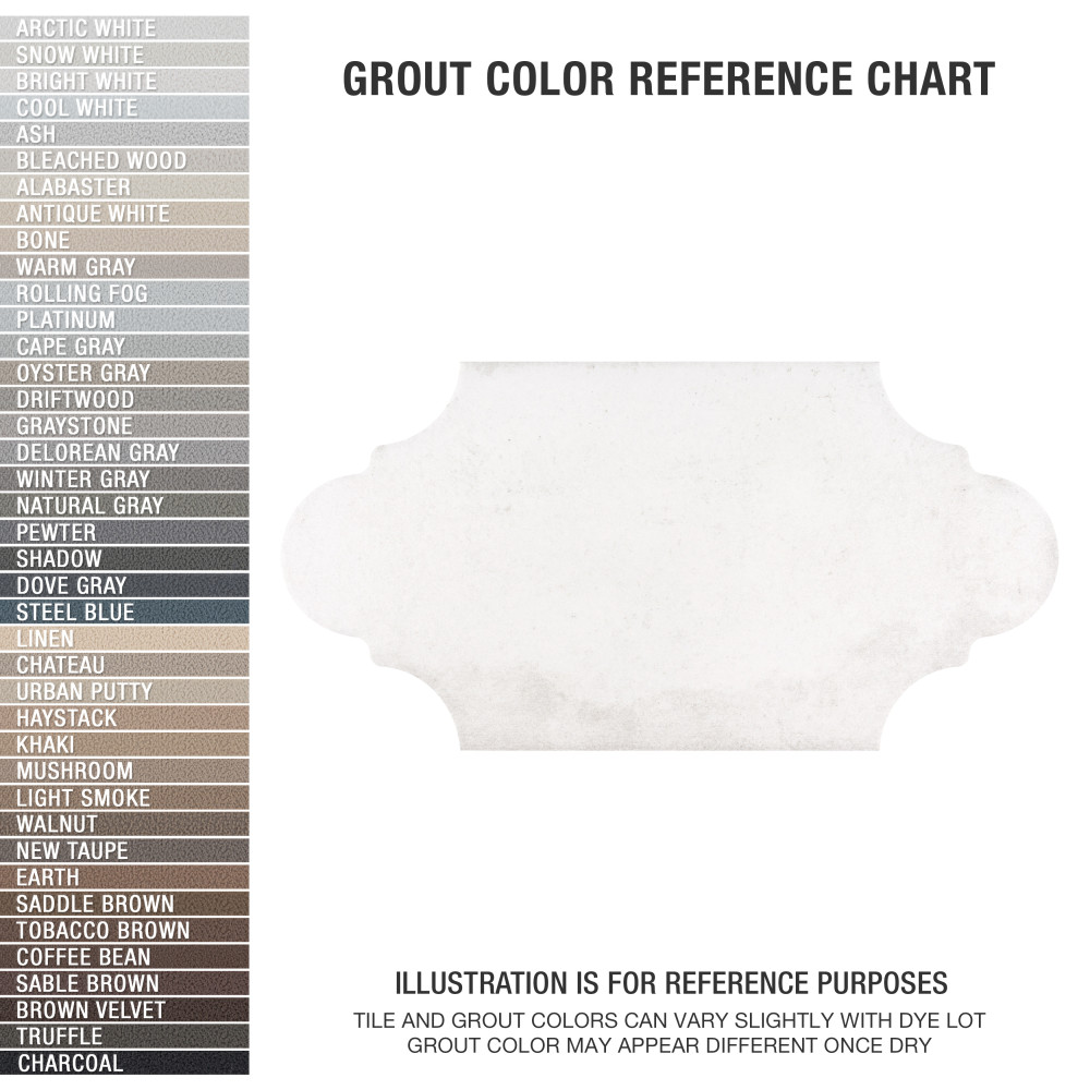 Alhama Provenzal White 6-1/4 in. x 12-3/4 in. Porcelain Floor and Wall Tile