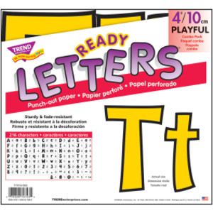 Yellow 4-Inch Playful Uppercase/Lowercase Combo Pack (EN/SP) Ready Letters&reg;