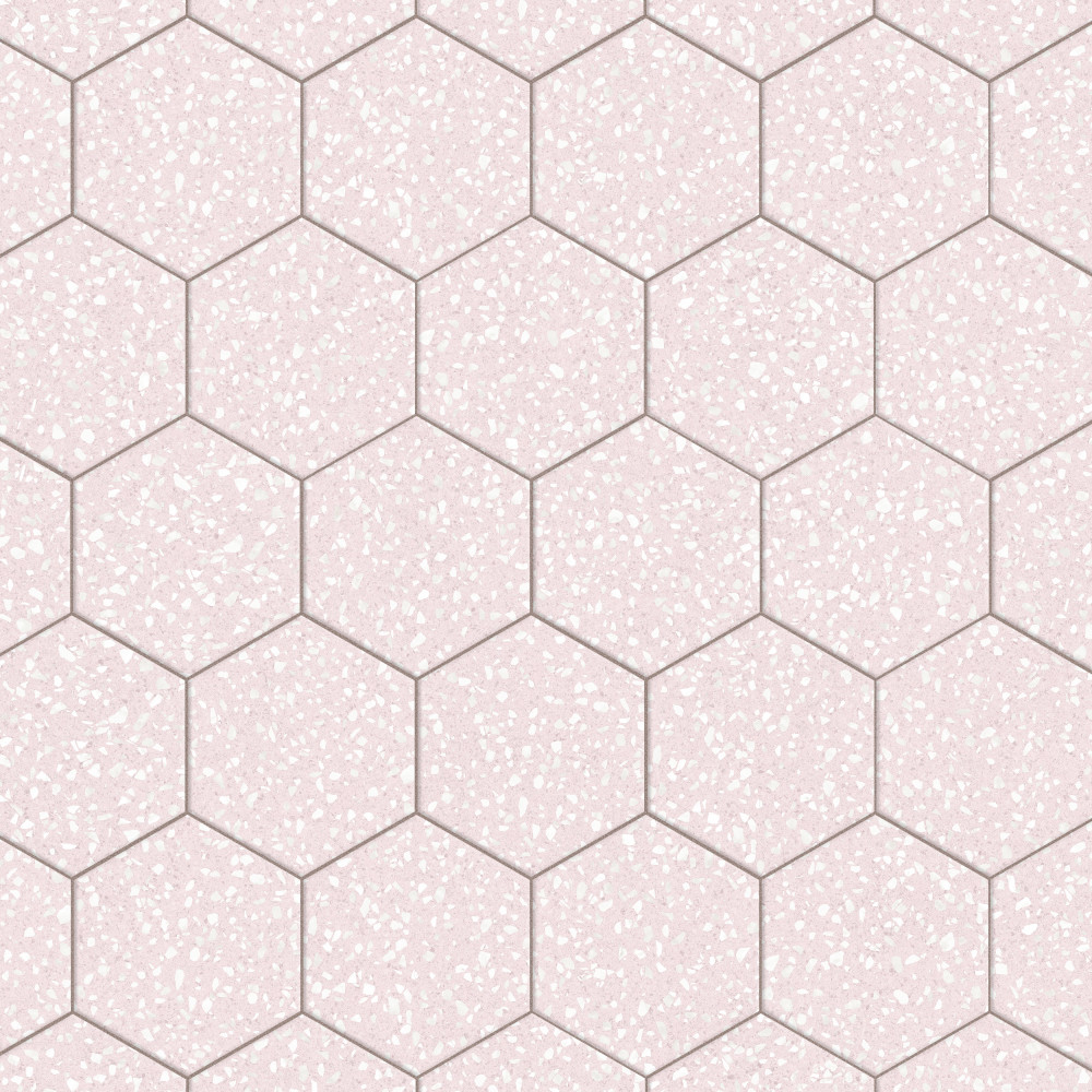 Venice Hex Pink 8-5/8 in. x 9-7/8 in. Porcelain Floor and Wall Tile