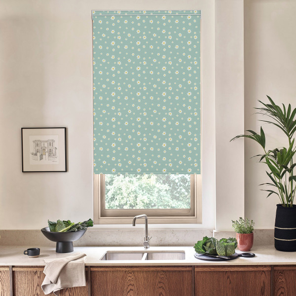 Winnie Blackout Sage Roller Blind