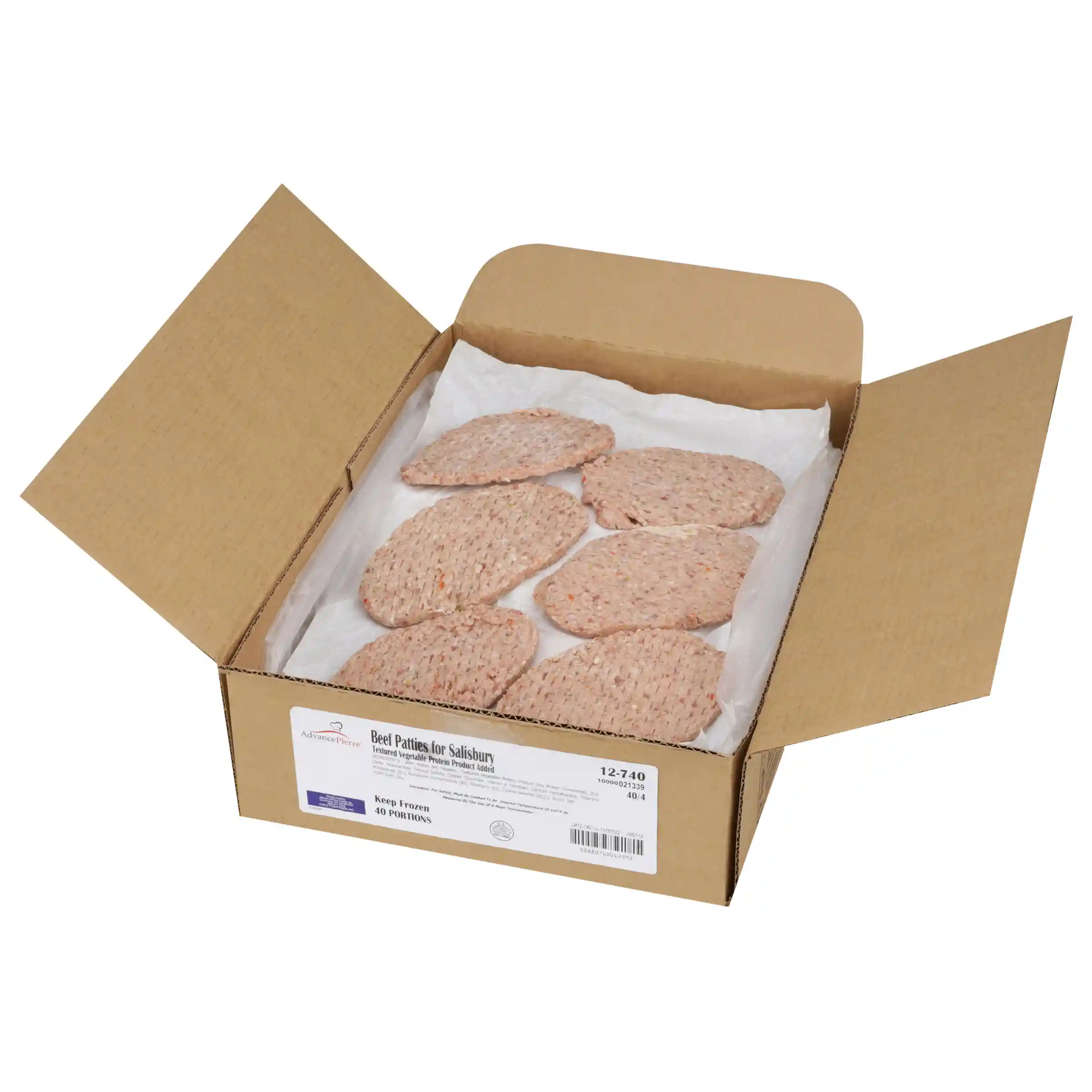 AdvancePierreTM Raw Green Bell Pepper, Onion, Spice and Beef Salisbury Patties, 4 oz_image_4