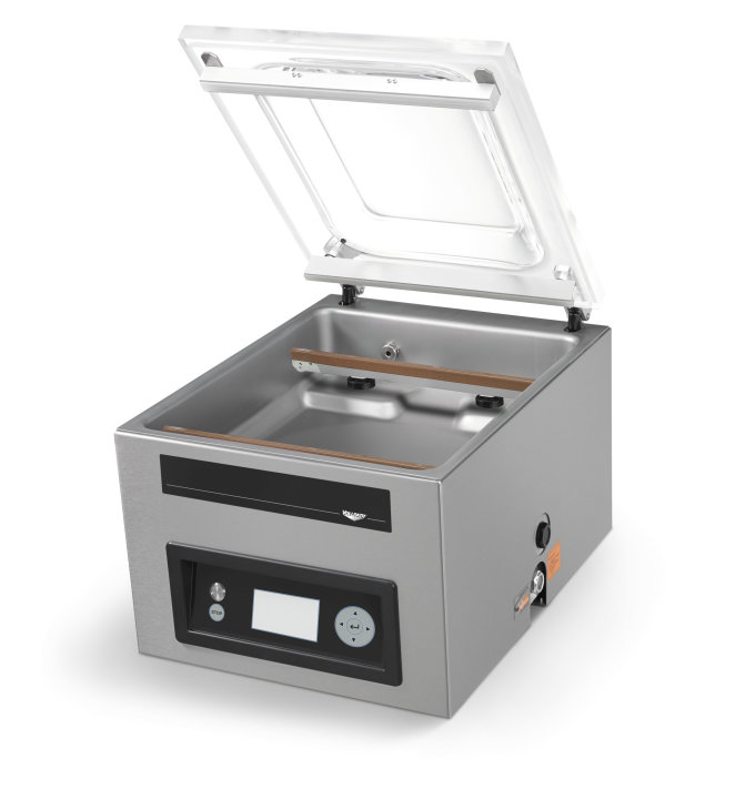 Large 120-volt in-chamber vacuum-pack machine with 16-inch seal bars, ACS-Control-System, & USB printer connection