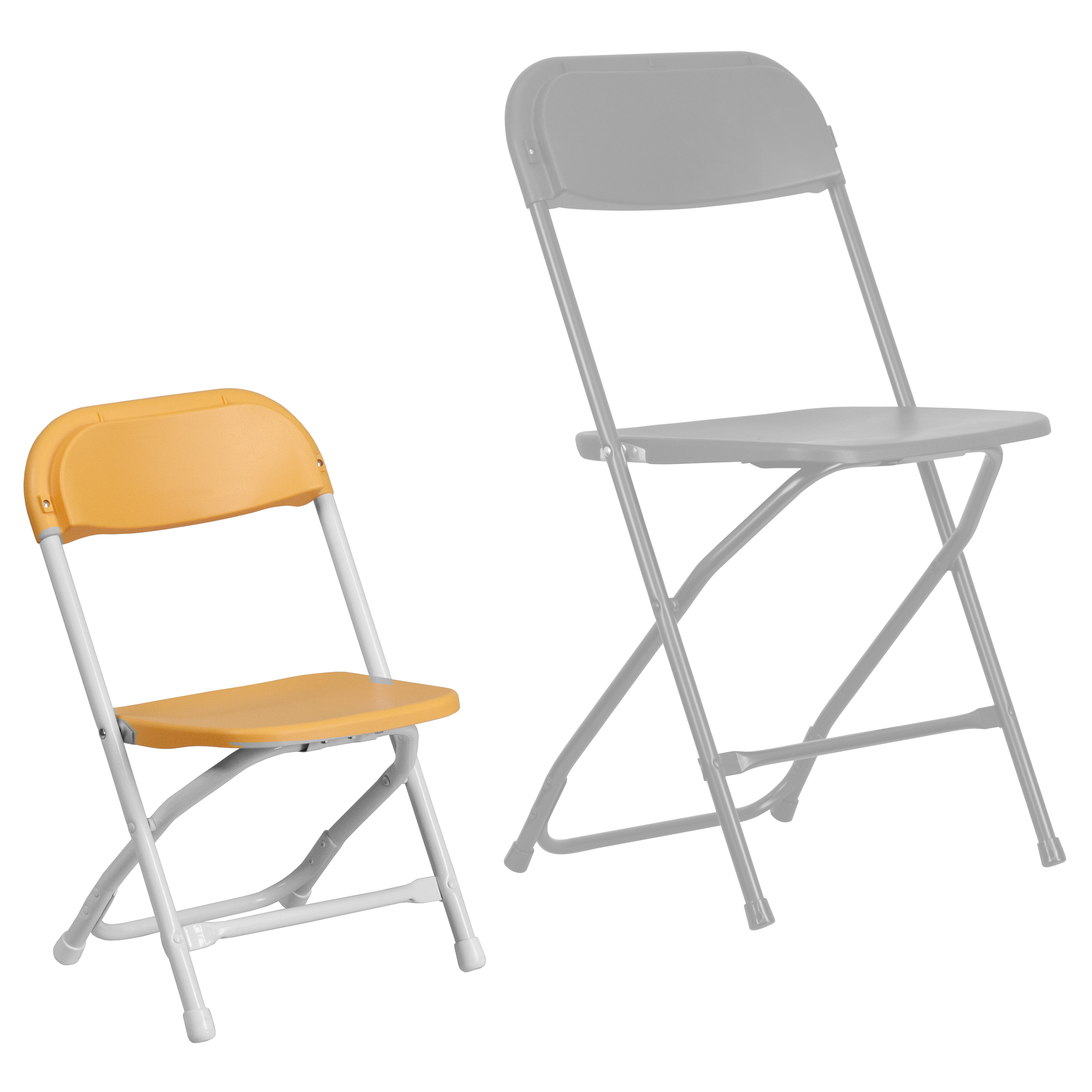 Pack de 2 sillas plegables de plástico blanco para niños - Imagen 52 de 63