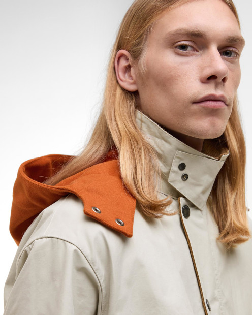 Barbour x Kaptain Sunshine Oversized Bedale Casual Field Coat Clay