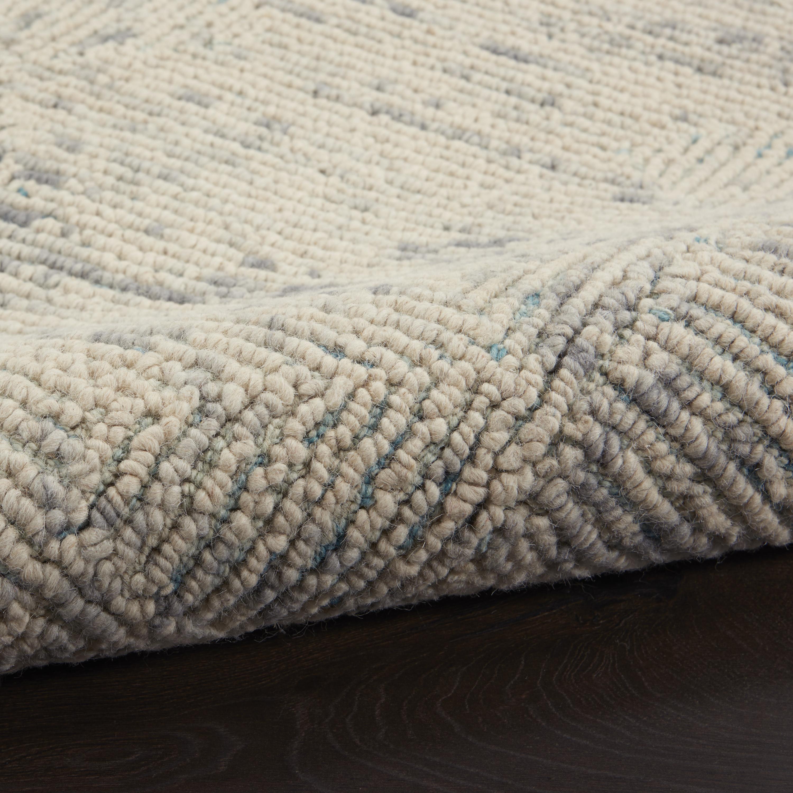 Nourison Colorado 5'3" x 7'3" Ivory Grey Teal Modern Indoor Rug