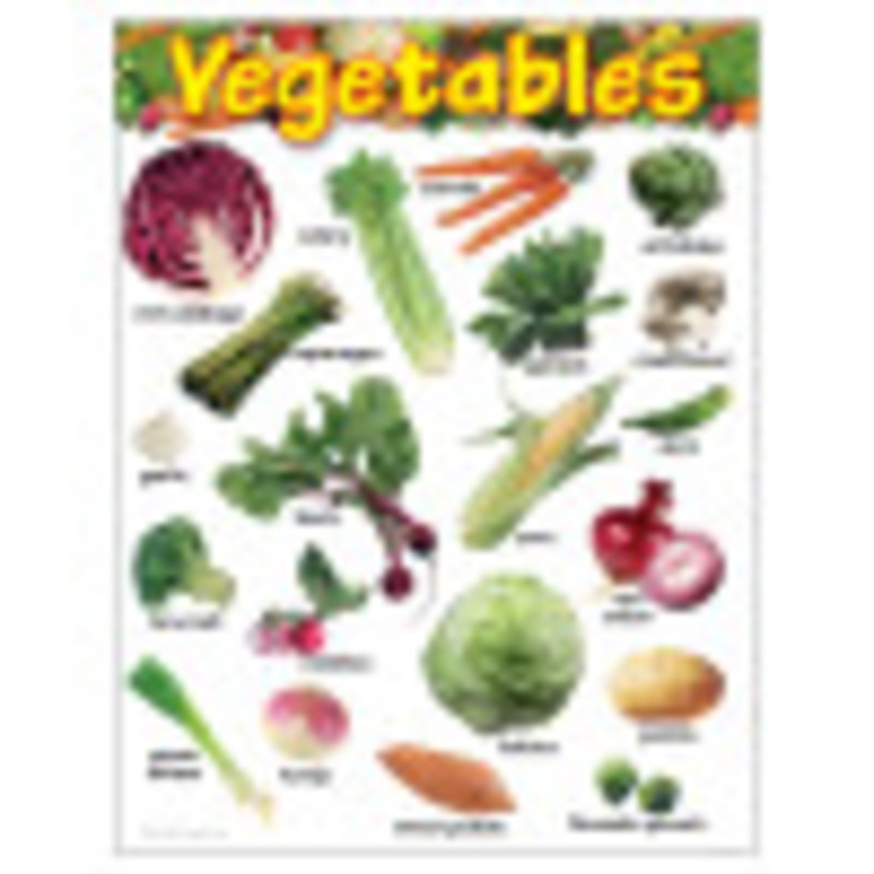 Vegetables Learning Chart, 17" x 22"