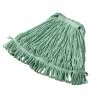Rubbermaid Commercial, Super Stitch, Blend Looped-End Wet Mop Head with 1" Headband, 20 oz, Green