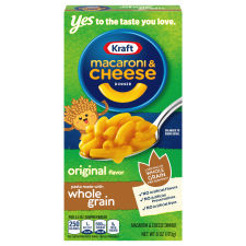 Kraft Original Macaroni & Cheese Dinner with Whole Grain Pasta, 6 oz Box