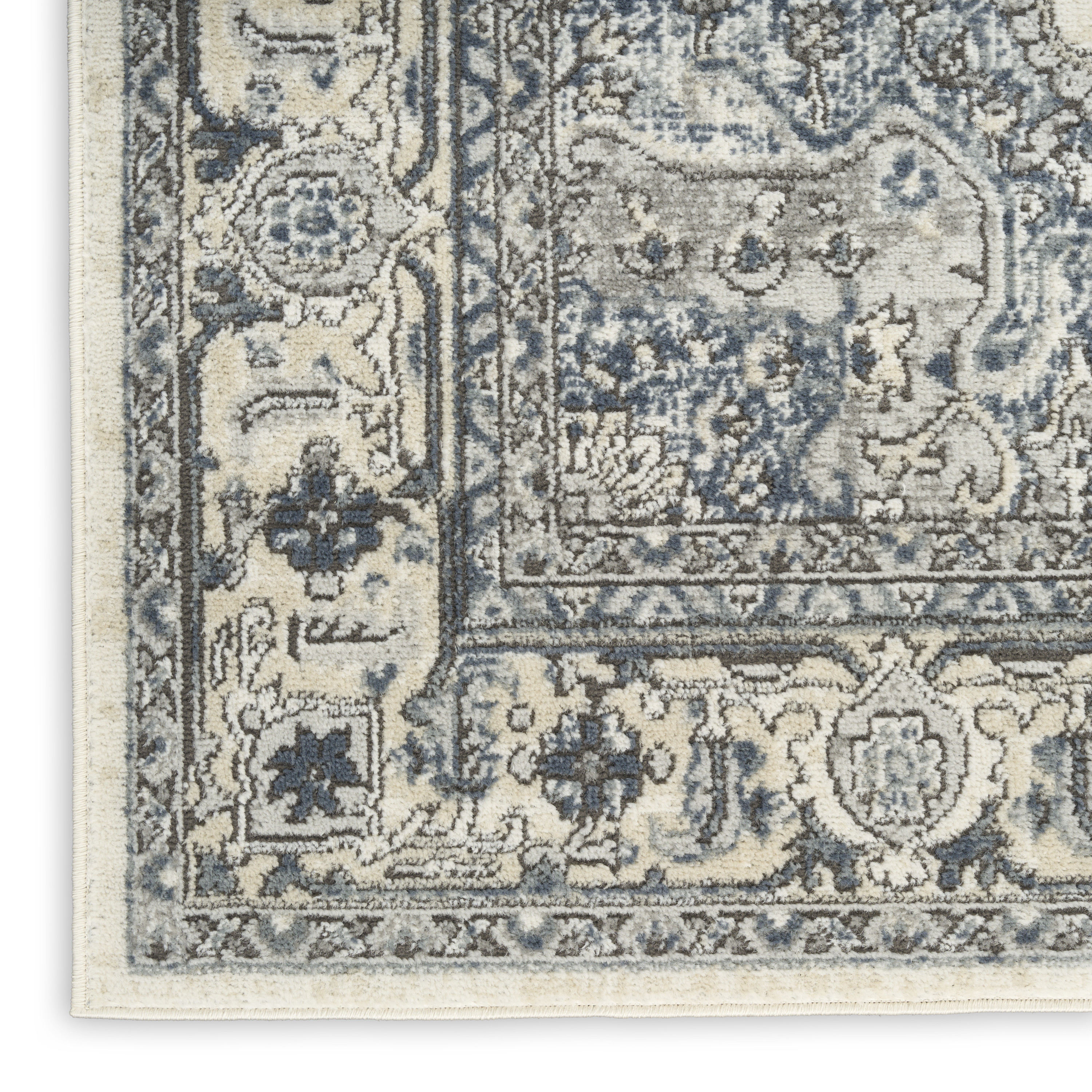 Nourison Quarry 6' x 9' Ivory Navy Vintage Indoor Rug
