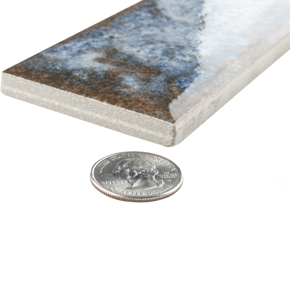 Gaudi React Brick Marina 2-3/8 in. x 9-3/4 in. Porcelain Floor and Wall Tile
