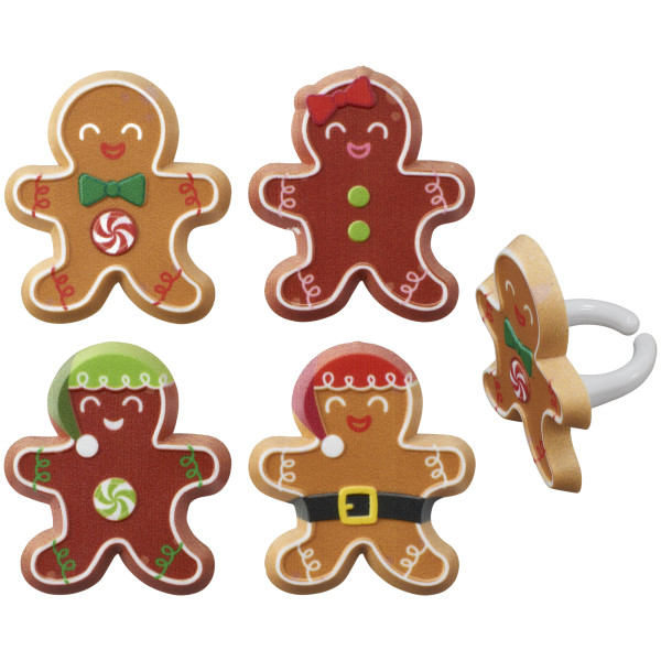 Gingerbread Friends Cupcake Rings