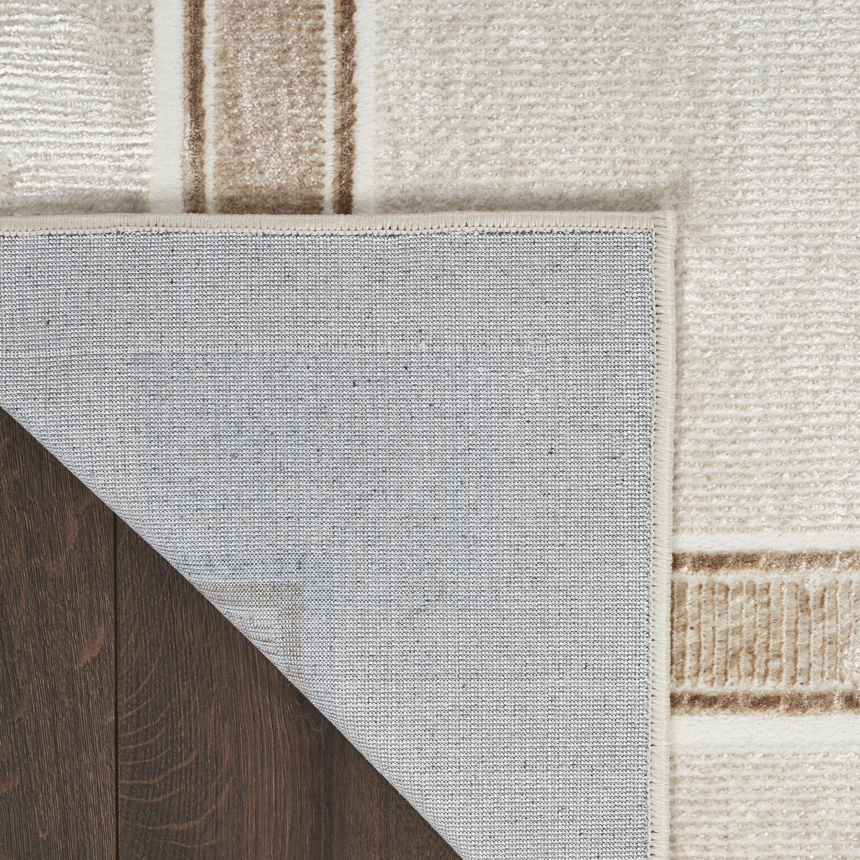 Nourison Glitz 5'3" x 7'3" Ivory Cream Contemporary Indoor Rug
