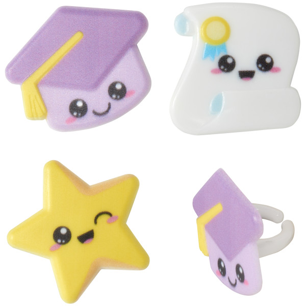 Graduation Characters Cupcake Rings