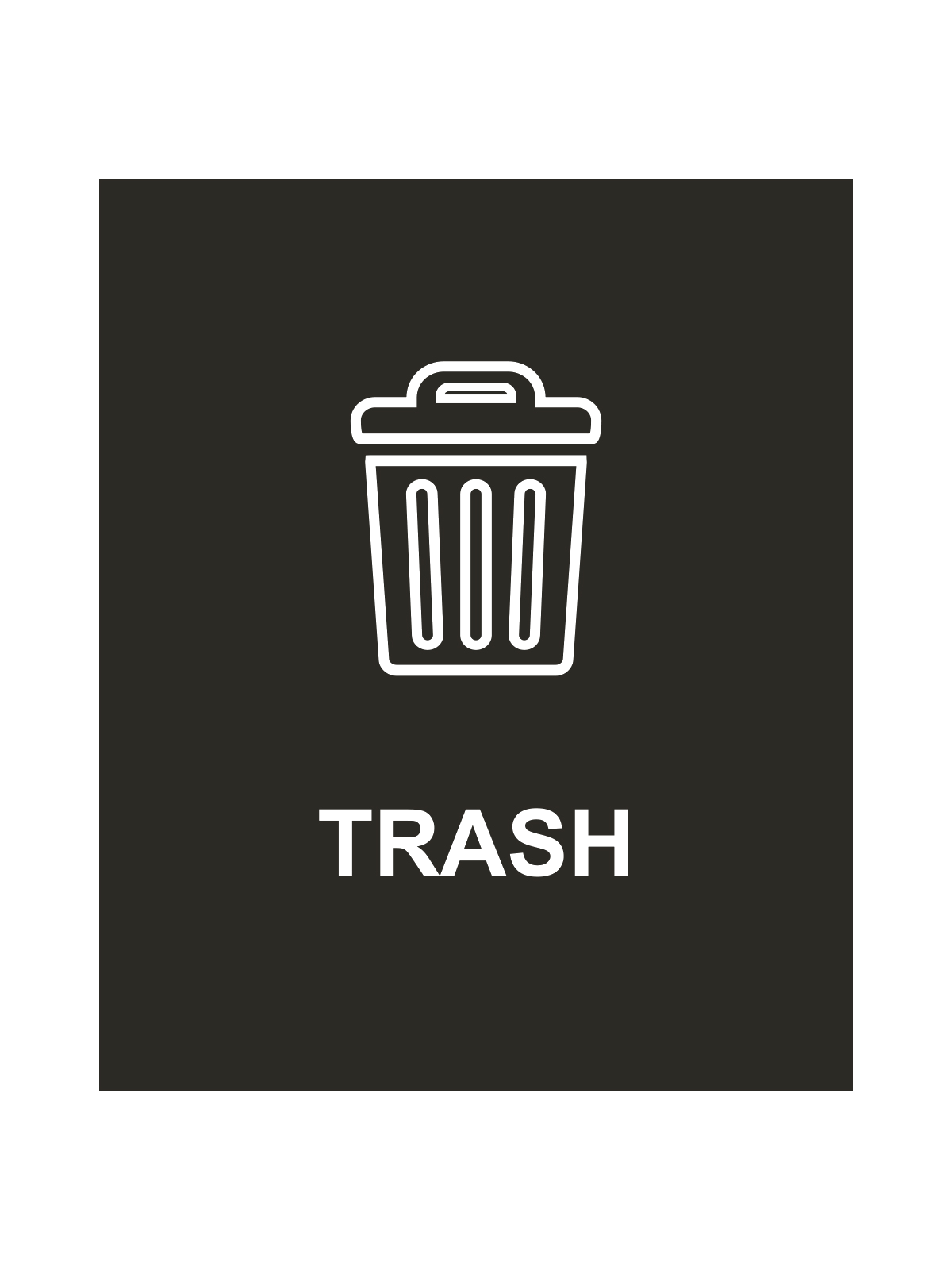 SPECTRUM – Cube Slim Sign – Trash – Black-White