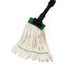 Hillyard, Rough Surface Microfiber Looped-End Wet Mop Head with 5" Headband, Medium, White