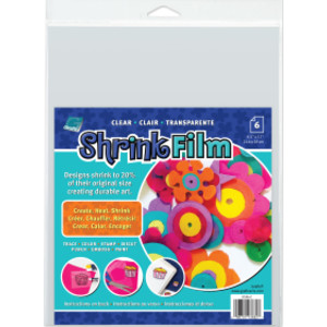 Clear Shrink Film Sheets, 8.5" x 11", 6-Pack