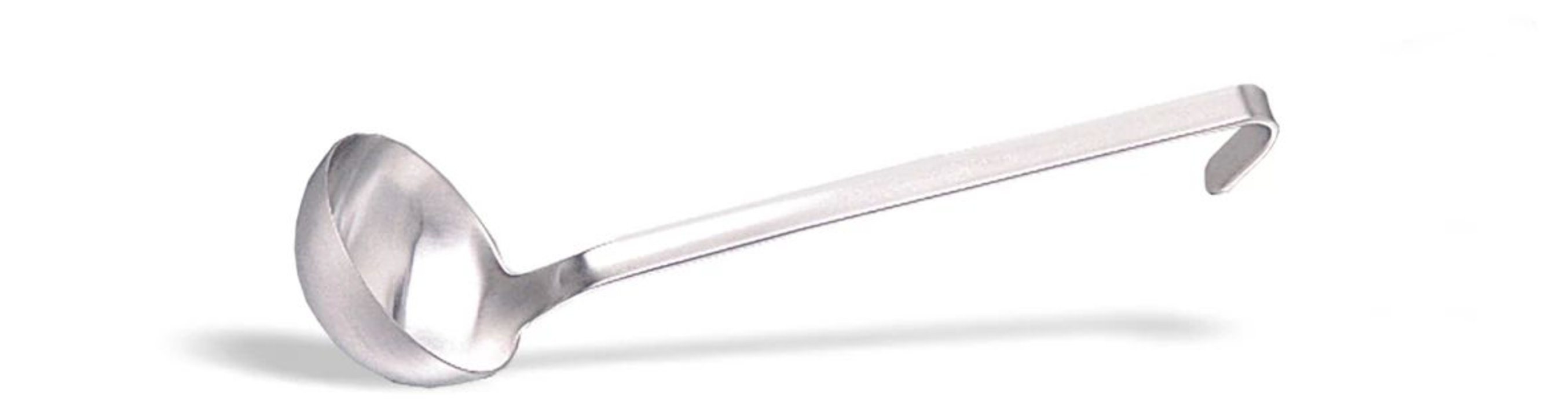 Cacillo monobloc con mango corto de 22 centímetros de acero inoxidable