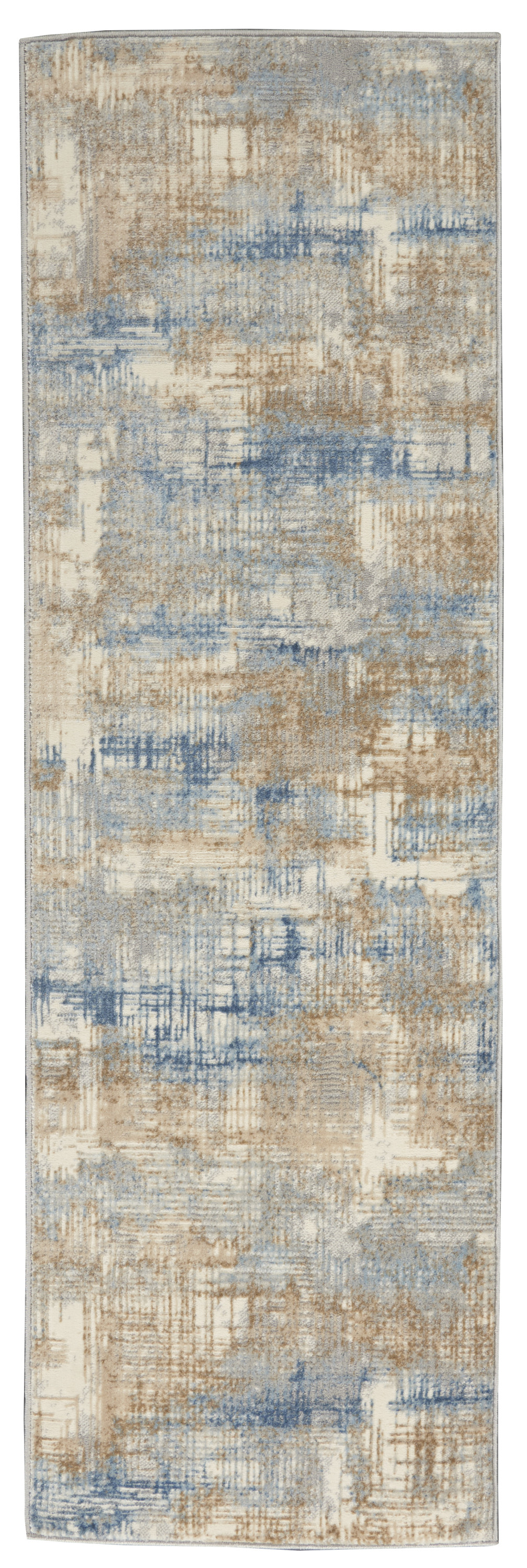 Calvin Klein CK950 Rush 2'3" x 7'3" Blue Beige Modern Indoor Rug