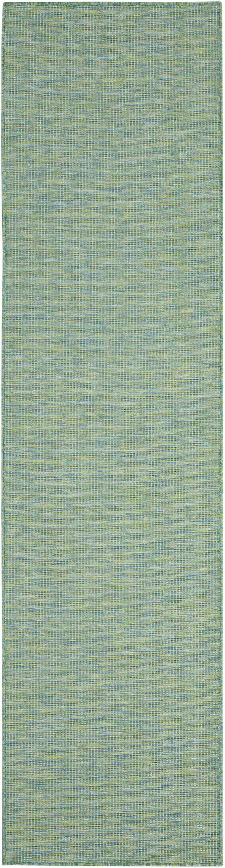 Nourison Positano 2'2" x 8' Blue Green Modern Rug