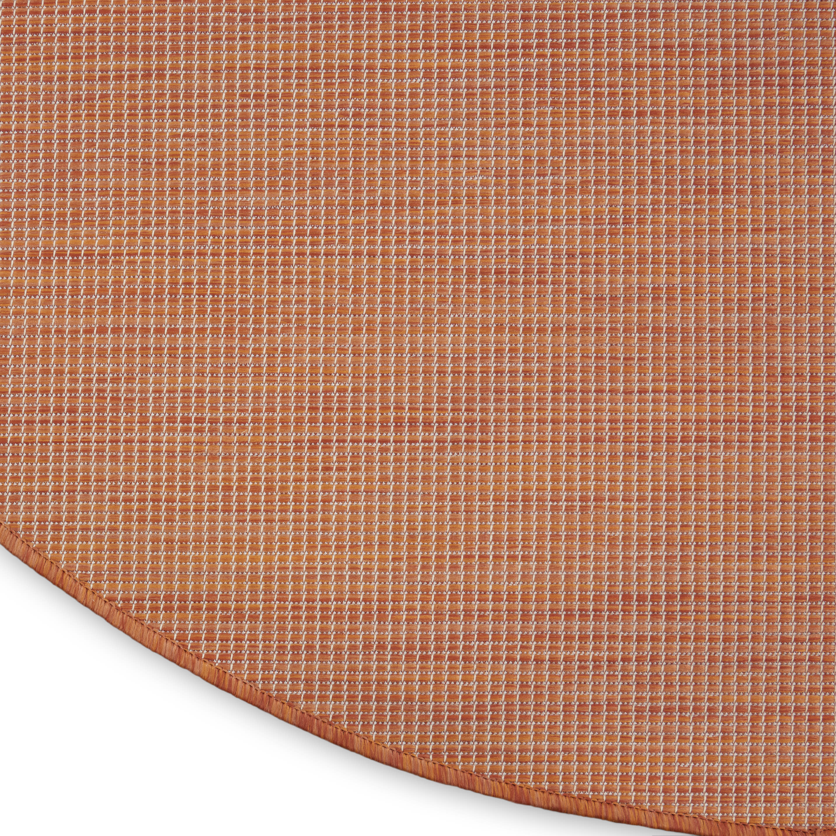 Nourison Positano 6' x Round Terracotta Modern Rug