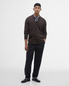 Pima Cotton V-Neck  Cardigan Bitter Chocolate