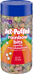 Jet-Puffed Rainbow Vanilla Marshmallow Bits 3 oz Jar, 3 oz Shaker image