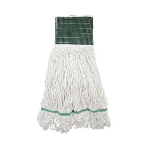 Boardwalk, 14oz, Looped-End, 5" Headband, Rayon, White, Wet Mop