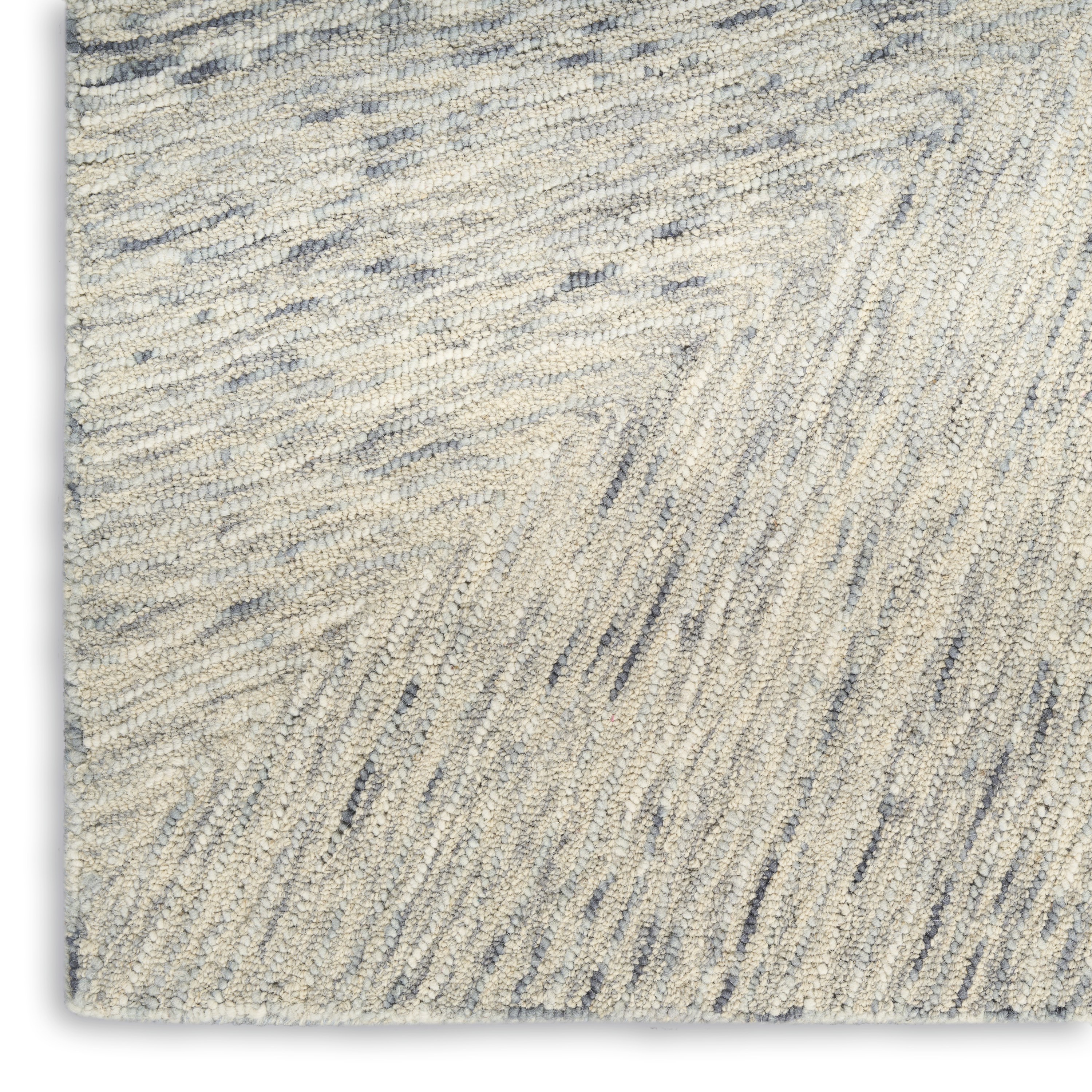 DKNY Pure Angles 5'3" x 7'3" Grey Modern Indoor Rug