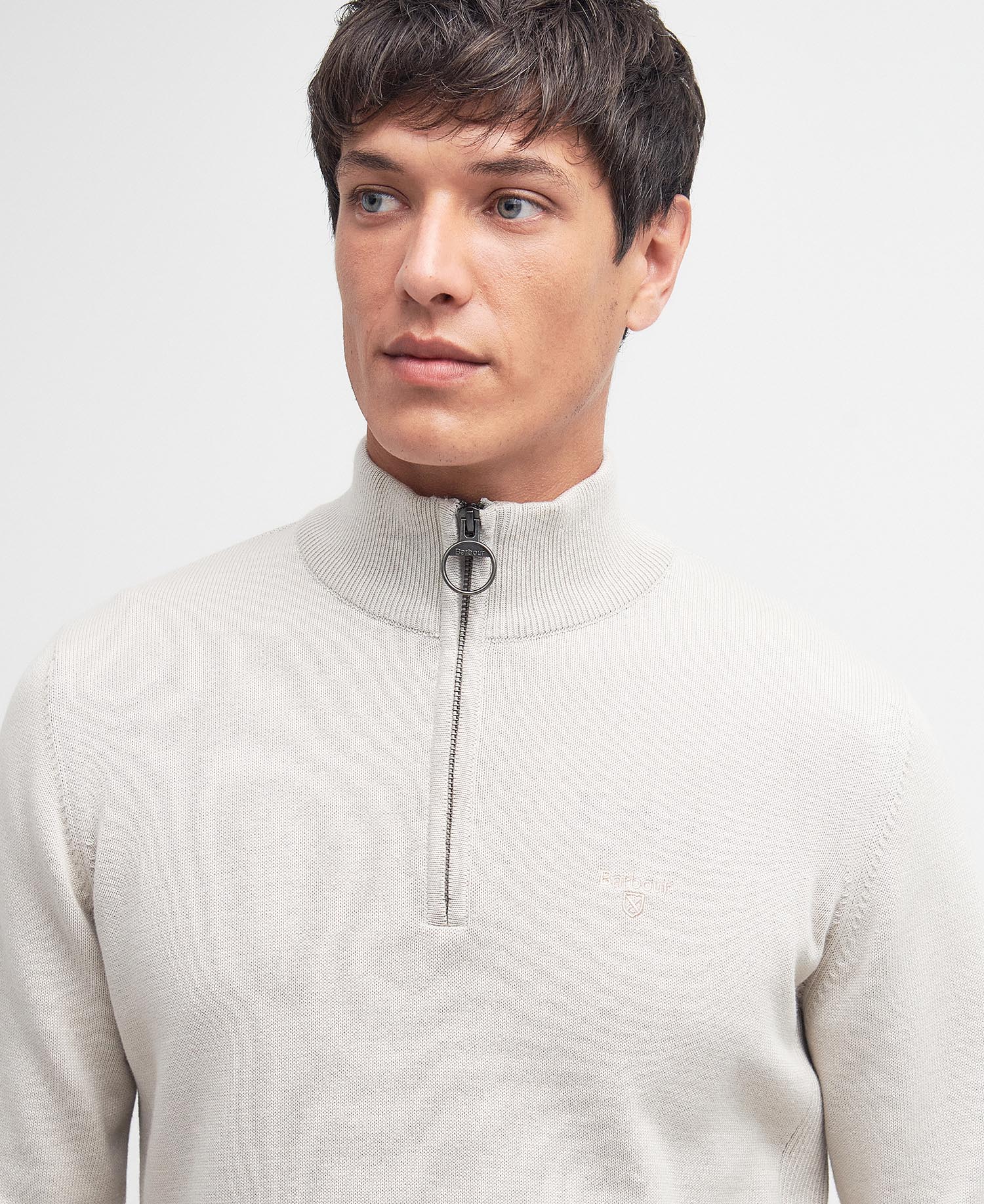 Felpa in cotone con mezza zip image number 3