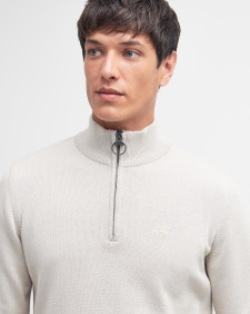 Felpa in cotone con mezza zip 