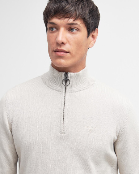 Felpa in cotone con mezza zip