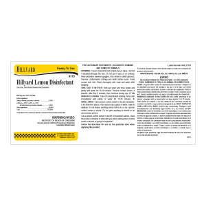 Label RTU 179 Lemon Disinfectant