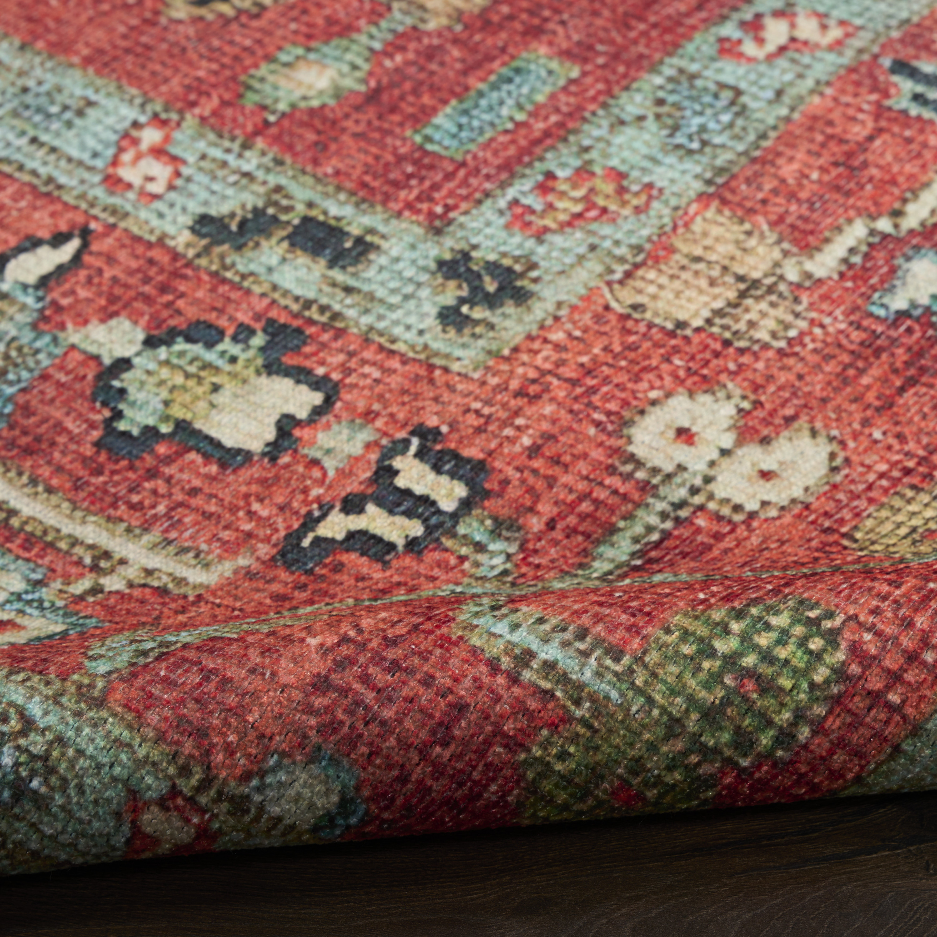 Nourison Vintage Washables 4' x 6' Rust Multicolor Vintage Indoor Rug