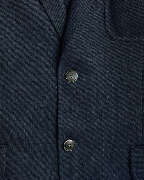 Linen Twill Blazer Classic Navy