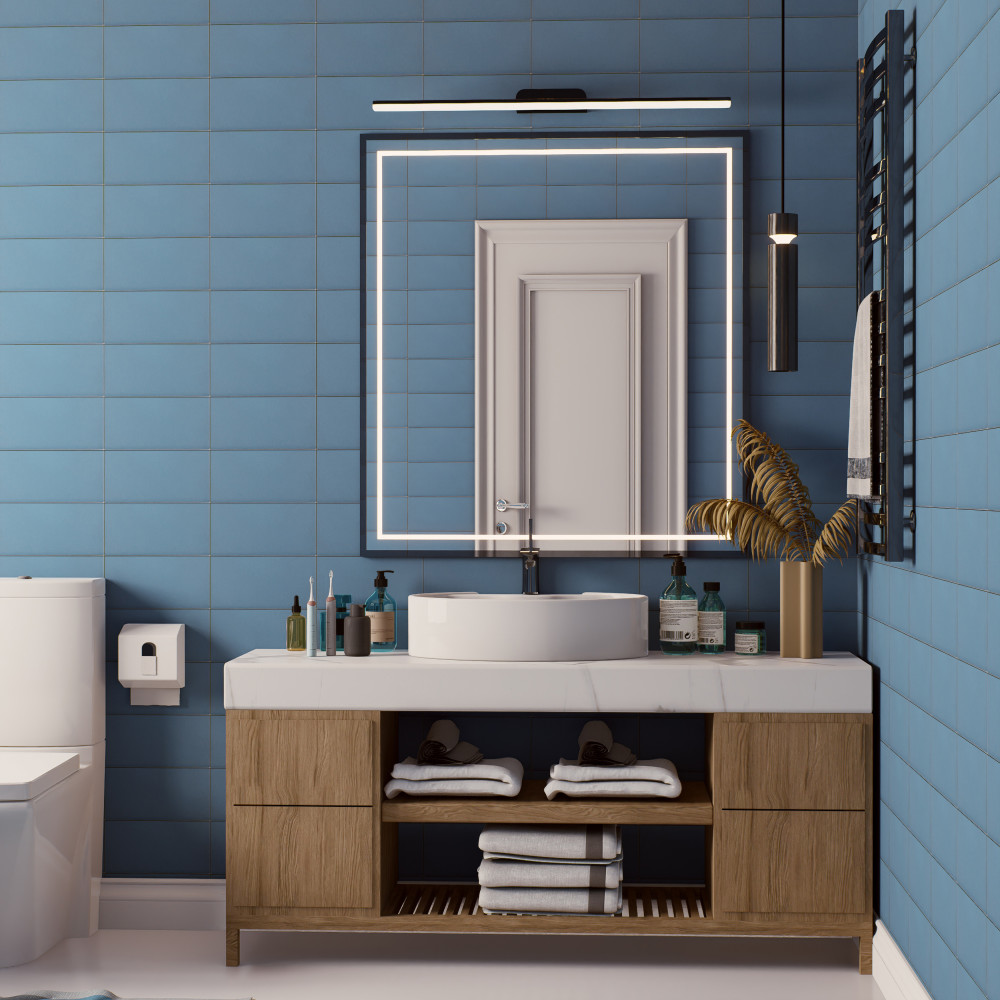 Sample – Piscina Matte Blue with BioTech Porcelain Floor and Wall Tile