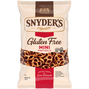 Snyder’s of Hanover, Gluten Free Mini Pretzels, 8 Oz Bag