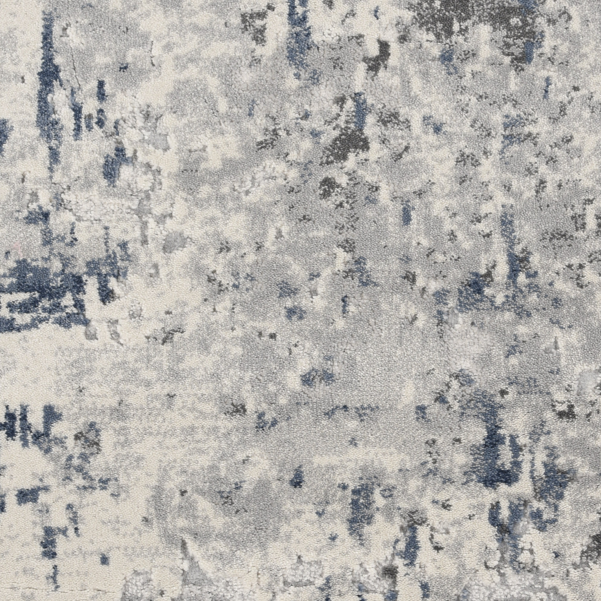 Nourison Rustic Textures 2'2" x 7'6" Ivory Grey Blue Modern Indoor Rug