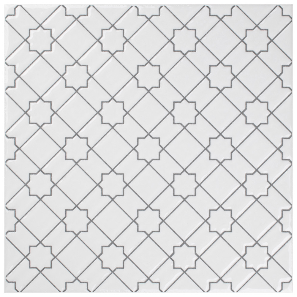 Sevillano Giralda White 7-7/8 in. x 7-7/8 in. Ceramic Wall Tile