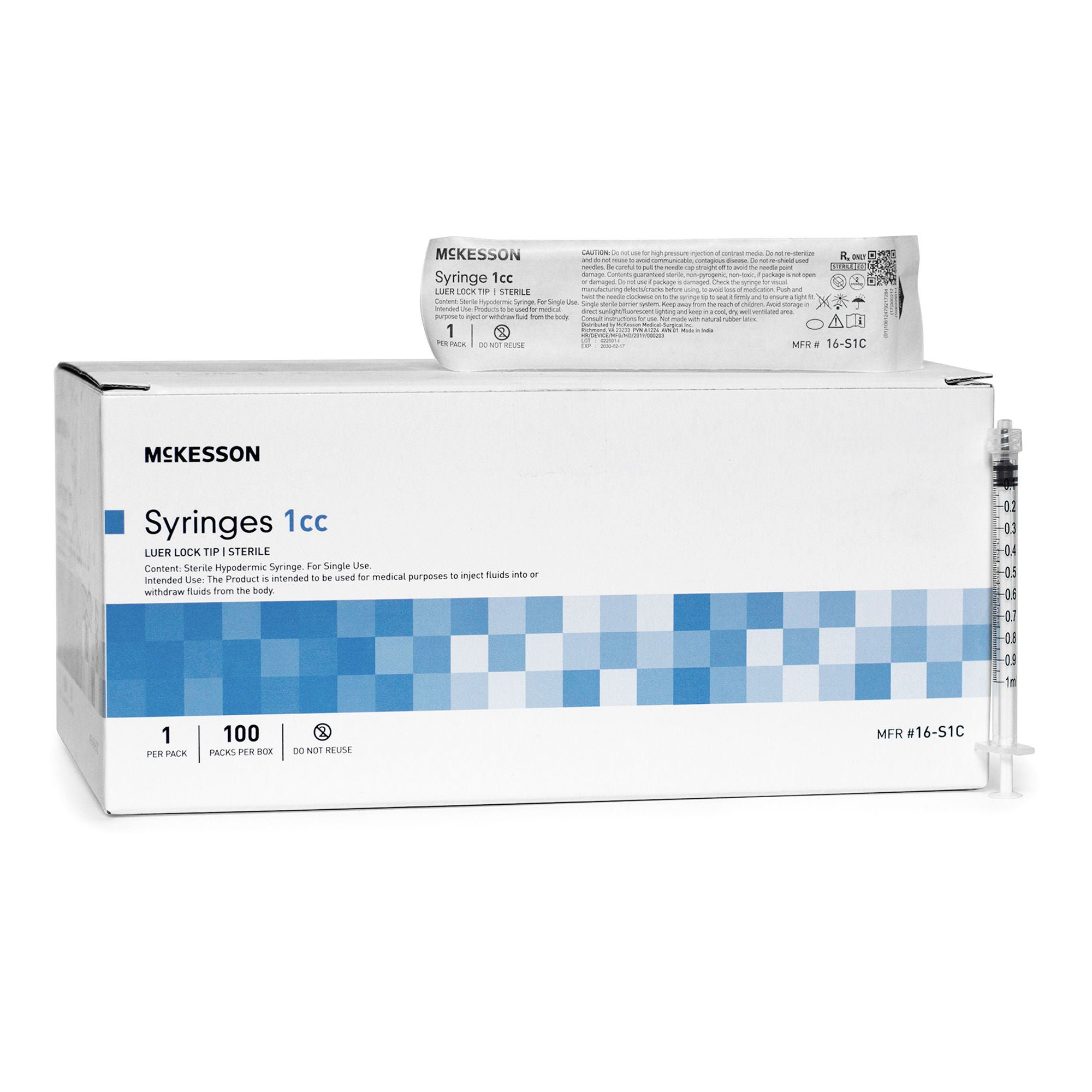 McKesson Brand SYRINGE, LL W/O NDL 1CC (100/BX 18BX/CS)