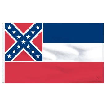Old Mississippi 5 x 8 Feet Nylon Flag - Made In USA