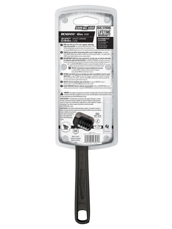 806NW 6-inch Adjustable Wrench