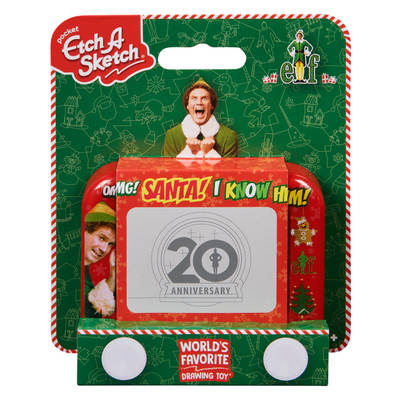 Etch A Sketch Pocket, Elf Special Edition, Original Magic Screen, Kids Travel Toy, Drawing Toys for Boys & Girls Ages 3+