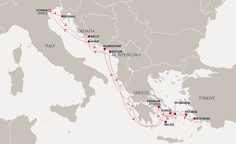Itinerary map